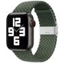 Mobigear Braided Nylon Apple Watch Urrem Klaplås - 42/41/40/38 mm - Olive