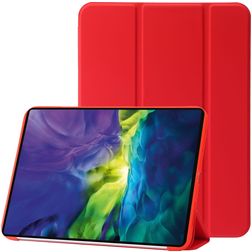 Mobigear Tri-Fold Gel iPad 11 (2025) TPU / Konstläder Plånboksfodral - Röd