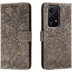 Mobigear Flowers HONOR 200 Lite Wallet case - Grey