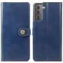 Mobigear Snap Button Samsung Galaxy S21 Plus Capa livro Carteira - Azul