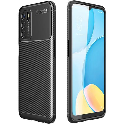 Mobigear Racing OPPO A16 TPU flexível Capa traseira - Preto