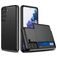 Mobigear Card Samsung Galaxy S21 Plus Hårdt Bagsidecover Stødsikkert med kortholder - Sort