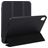 Mobigear Tri-Fold Gel iPad Mini 7 (2024) TPU / Leatherette Wallet case - Black