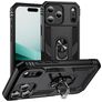 Mobigear Armor Ring iPhone 18 Pro Hardcase Back cover Antiurto con anello - Nero