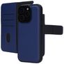 Mobiparts iPhone 16 Pro MagSafe Cover Ægte læder Aftageligt 2-i-1-pungetui med Seddelrum - Blå