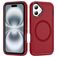 Mobigear Rugged Mag iPhone 16 MagSafe Hårdt Bagsidecover Stødsikkert - Rød