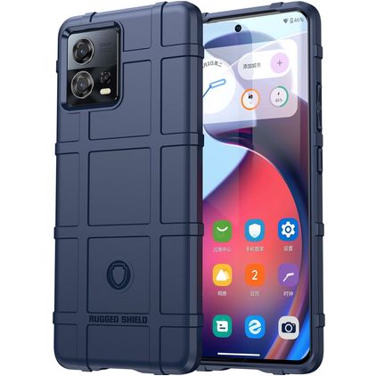 Mobigear Rugged Shield Motorola Edge 30 Fusion Flexibilní TPU Zadní kryt odolný proti nárazům - Modrá