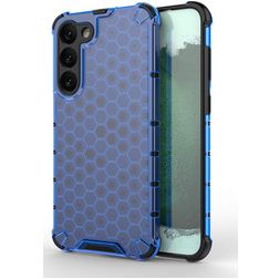 Mobigear Honeycomb Samsung Galaxy S23 Plus Funda Plástico rígido Carcasa Antigolpes - Azul