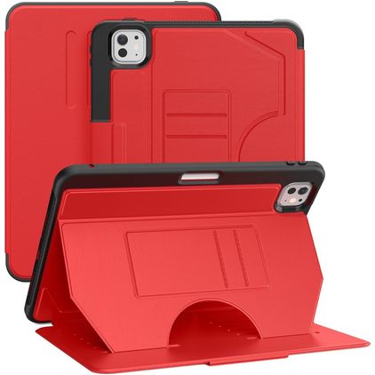 Mobigear Magnetic Folio iPad Pro 11 polegadas (2024) Capa livro + Suporte para caneta stylus - Vermelho