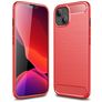 Mobigear Brushed Slim iPhone 13 Mini TPU flexível Capa traseira - Vermelho