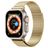Mobigear Premium Loop Milánský tah Apple Watch Řemínek Magnetické zapínání - 49/46/45/44 mm - Zlatá