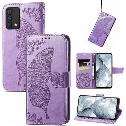 Mobigear Butterfly Realme GT Master Edition Capa livro Carteira - Roxo