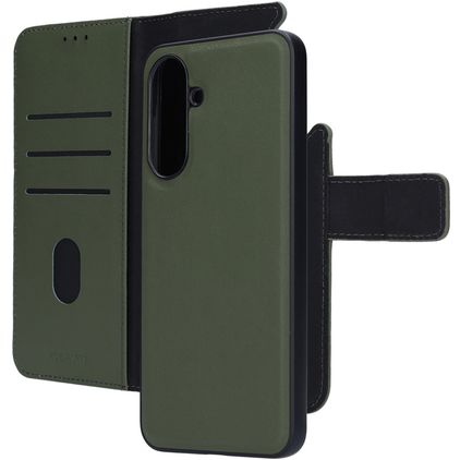 Mobiparts Samsung Galaxy A36 Funda Piel auténtica Funda tipo libro 2 en 1 con carcasa extraíble Cartera - Verde