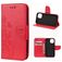 Mobigear Flowers iPhone 12 Mini Cover a libro portafoglio - Rosso