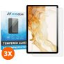 Mobigear Samsung Galaxy Tab S8 Plus Cristal templado Protector de pantalla - Compatible con fundas (pack de 3)