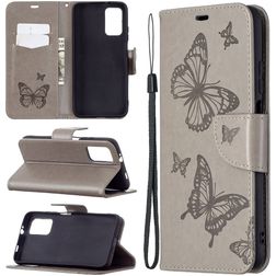 Mobigear Butterfly POCO M3 Knížkové pouzdro Peněženka - Šedá