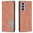 Mobigear Rhombus Slim Samsung Galaxy A54 Lompakkokotelo - Ruskea