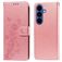Mobigear Flowers Samsung Galaxy S26 Plus Funda tipo libro Cartera - Oro rosa