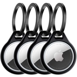 ITSKINS AirCover Capa TPU flexível Porta-chaves para Apple AirTag - Preto