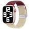 Mobigear Braided Dual Nylon Apple Watch Strap Clamp closure - 49/46/45/44 mm - Burgundy / Starlight
