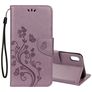 Mobigear Flowers iPhone XR Capa livro Carteira - Roxo