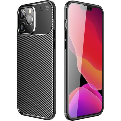 Mobigear Racing iPhone 14 Plus Fleksibel TPU Bagsidecover - Sort