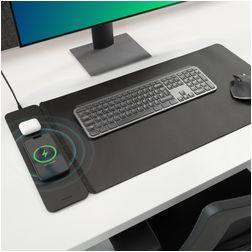 Mobilize PU Leather Desk Mat laddare (Qi) 2 m 15W - Svart