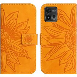 Mobigear Sunflower Motorola Moto G72 Funda tipo libro Cartera - Coñac