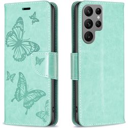 Mobigear Butterfly Samsung Galaxy S24 Ultra Funda tipo libro Cartera - Verde