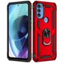 Mobigear Armor Ring Motorola Moto G71 5G Funda Plástico rígido Carcasa Antigolpes con anillo - Rojo
