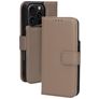 Mobiparts iPhone 16 Pro MagSafe Fodral Äkta läder 2-i-1-plånboksfodral med löstagbart skal med sedelfack - Taupe