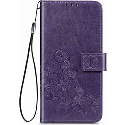 Mobigear Clover Motorola One Fusion Plus Capa livro Carteira - Roxo