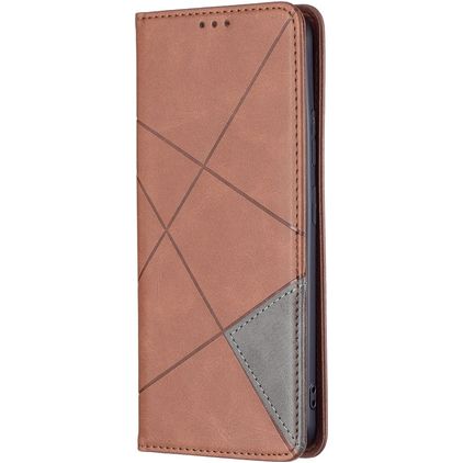 Mobigear Rhombus Slim Xiaomi Redmi Note 11T Etui z klapką - Brązowy