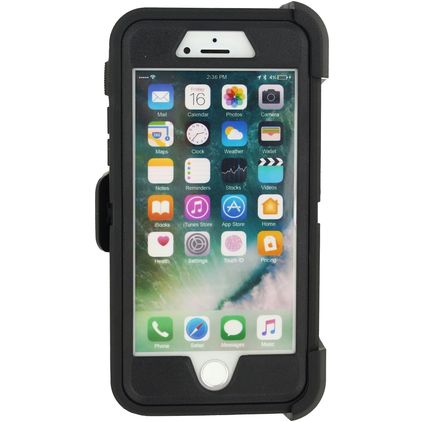 Xccess Survivor Essential iPhone 8 Tvrdý plast Zadní kryt odolný proti nárazům se stojánkem - Černá