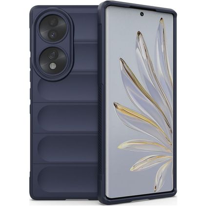 Mobigear Bumpy HONOR 70 TPU flexível Capa traseira - Azul escuro