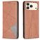 Mobigear Rhombus Slim iPhone 17 Pro Plånboksfodral - Brun