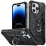 Mobigear Armor Ring iPhone 14 Pro Kova Suojakuori Iskunkestävä + Sormuspidike - Musta