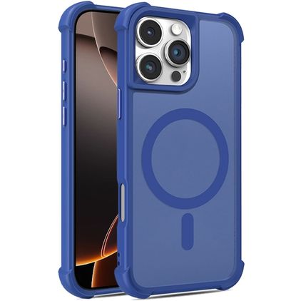 Mobigear Armor Shield iPhone 16 Pro MagSafe Funda Plástico rígido Carcasa - Azul