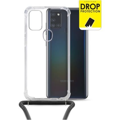 My Style Loop Transparente Samsung Galaxy A21s TPU flexível Capa com cordão - Transparente
