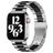 Mobigear Antwerp Rustfrit stål Apple Watch Urrem Sommerfuglelås - 42/41/40/38 mm - Sort / Sølv