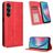 Mobigear Sensation Samsung Galaxy M55 Lompakkokotelo + Setelitasku - Punainen