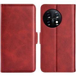 Mobigear Slim Magnet OnePlus 11 Cover a libro portafoglio - Rosso