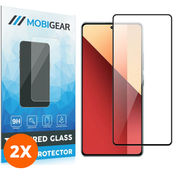 Mobigear Premium Xiaomi Redmi Note 13 Pro 4G Vidro temperado Película de ecrã - Compatível com capas - Preto (Pack de 2)