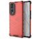 Mobigear Honeycomb HONOR 70 Hårdt Bagsidecover Stødsikkert - Rød