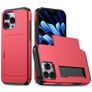 Mobigear Card iPhone 16 Pro Max Hard Case Back cover Shockproof with Card Holder - Red