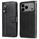 Mobigear Zipper iPhone 17 Pro Max Cover a libro portafoglio - Nero