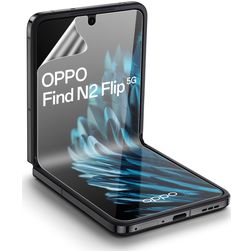 Mobigear OPPO Find N2 Flip Tempered Glass Screen Protector - Case Friendly - Black