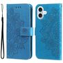 Mobigear Flowers iPhone 17 Funda tipo libro Cartera - Azul