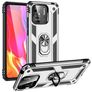 Mobigear Armor Ring Xiaomi Redmi 10C Plástico rígido Capa traseira Antichoque com anel - Prateado