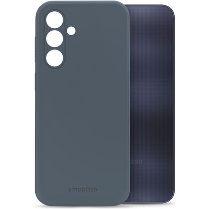 Mobilize Rubber Gelly Samsung Galaxy A25 Fleksibel TPU Bagsidecover - Matt Blue